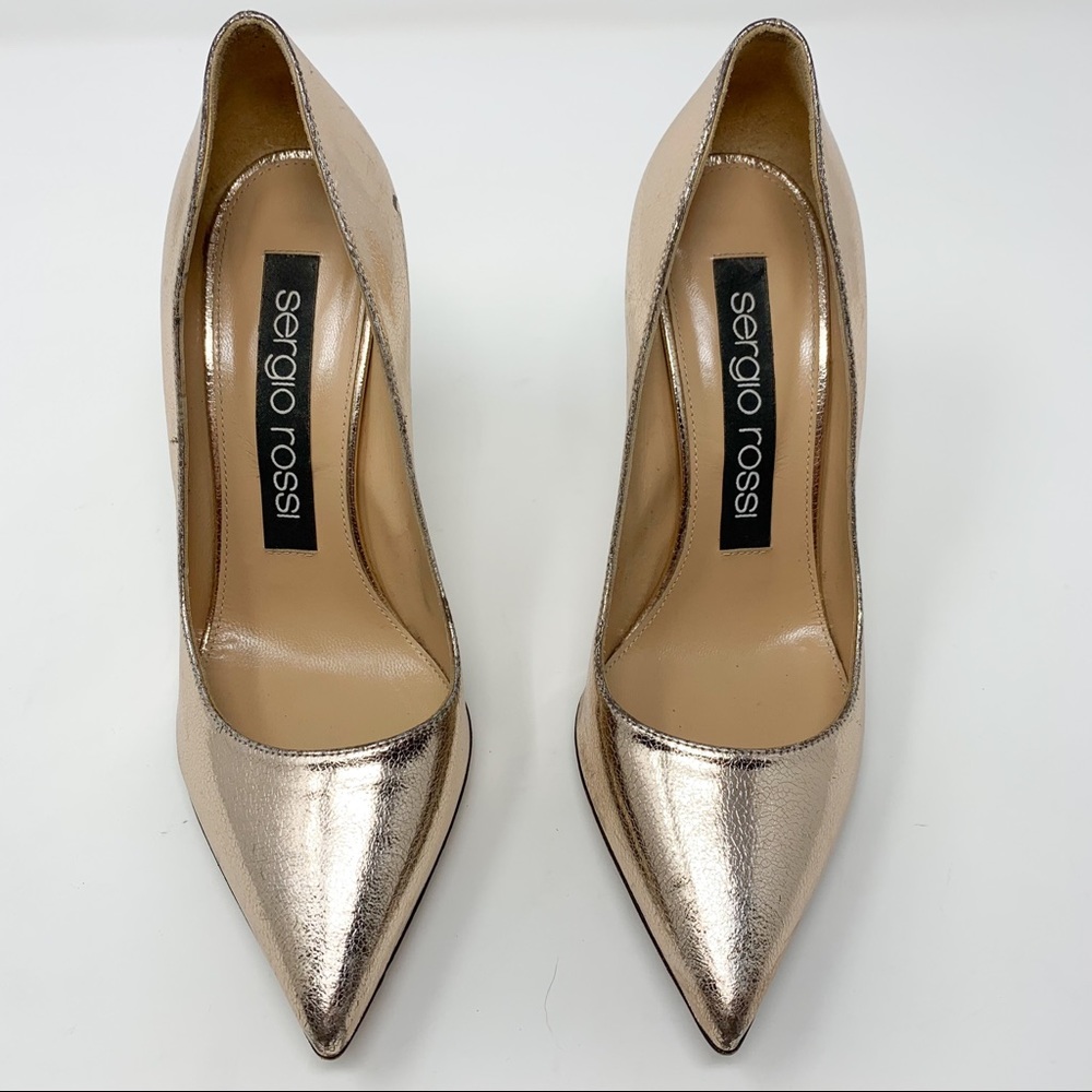 Sergio Rossi Godiva Pump Textured Rose Gold - Picture 3 of 10